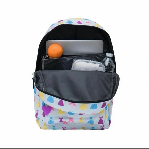 NEW Bioworld Disney Princesses Dresses Outfit All Over Print Backpack - Picture 3 of 6